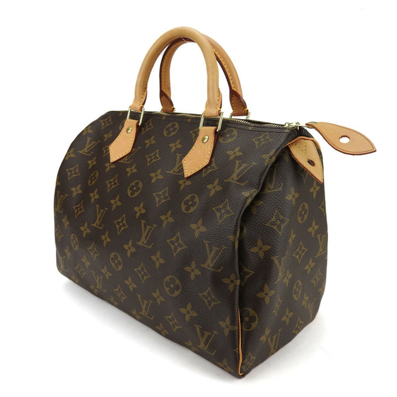 LOUIS VUITTON Brown Monogram Canvas Speedy 30 Bag - Picture 2 of 11